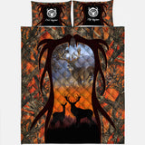 Hunting Couple - Personalized Quilt Set 1121