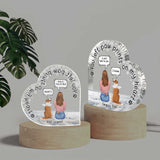 You Left Paw Prints - Personalized Dog Custom Shaped Acrylic Plaque