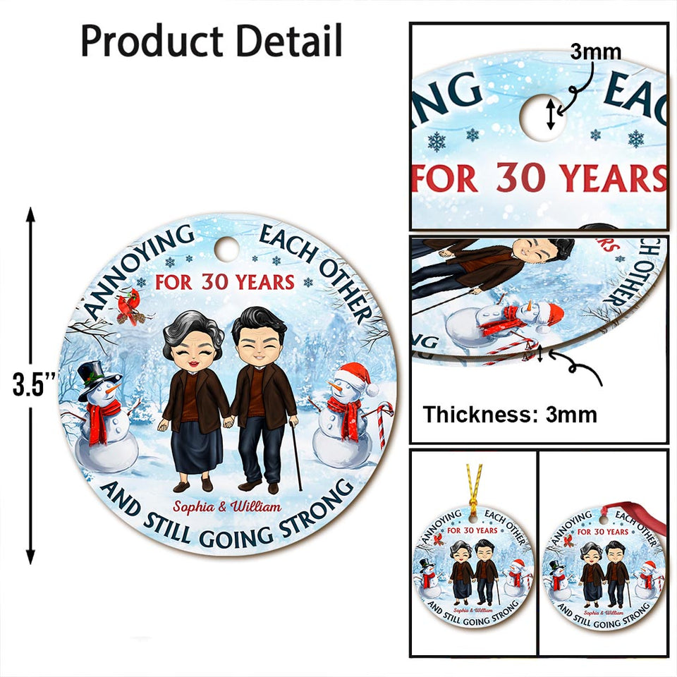 And Still Going Strong - Personalized Christmas Couple Ornament (Printed On Both Sides)