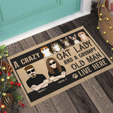 A Crazy Cat Lady - Personalized Cat Doormat