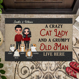 A Grumpy Old Man - Personalized Cat Doormat