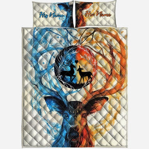 Hunting Couple - Personalized Couple Hunting Quilt Set