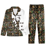 Wildest Love - Personalized Hunting Button Down Pajamas