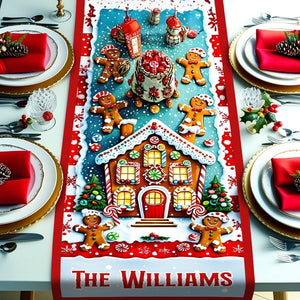 Merry Christmas - Personalized Family Table Runner