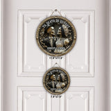 Til Death Do Us Part - Personalized Couple Round Wood Sign
