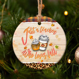 Teacher A Fall Season - Teacher Ornament (Printed On Both Sides) 1122
