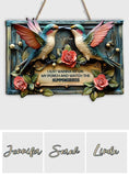 I Just Wanna Sit On My Porch And Watch The Hummingbird - Personalized Hummingbird Custom Shaped Wood Sign
