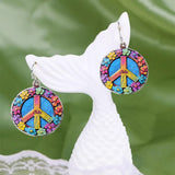 Floral Peace Soul - Personalized Hippie Earrings