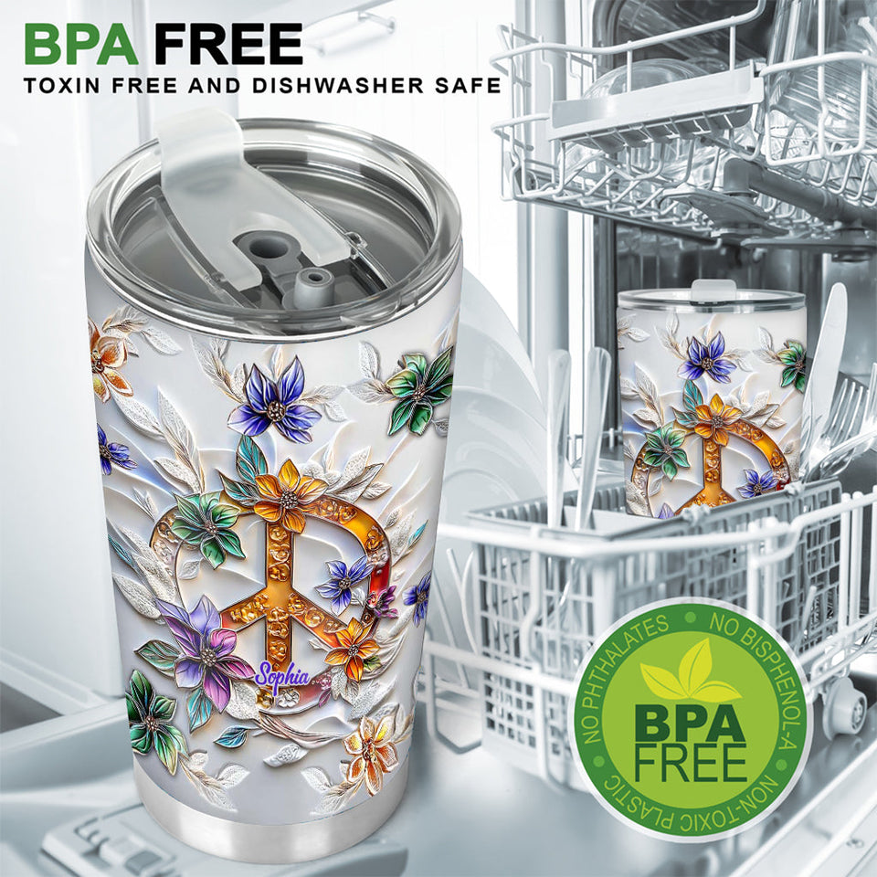 Pure Peace - Personalized Hippie Tumbler