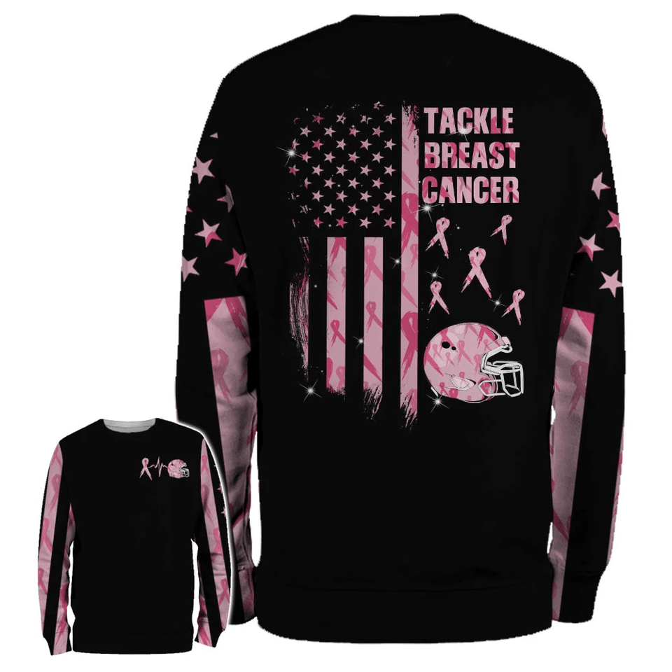 Tackle Breast Cancer - Breast Cancer Awareness All Over T-shirt and Hoodie 0822