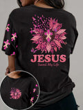 Leopard Sunflower Breast Cancer Faith - Breast Cancer Awareness All Over T-shirt and Hoodie 0822