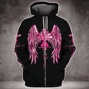 Faith Wings Cross Breast Cancer - Breast Cancer Awareness All Over T-shirt and Hoodie 0822