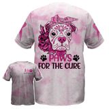Paws For The Cure - Breast Cancer Awareness All Over T-shirt and Hoodie 0822