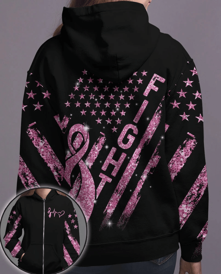 Fight Breast Cancer - Breast Cancer Awareness All Over T-shirt and Hoodie 0822