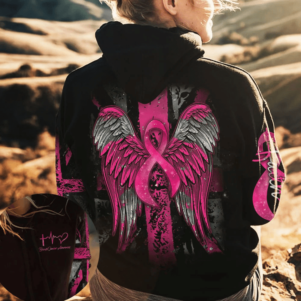 Breast Cancer Wing - Breast Cancer Awareness All Over T-shirt and Hoodie 0822
