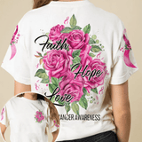 Roses Faith Hope Love - Breast Cancer Awareness All Over T-shirt and Hoodie 0822