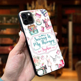 Sewing Is My Therapy - Personalized Sewing Phone Case