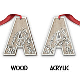 Beautiful Floral Letter - Personalized Gardening Ornament