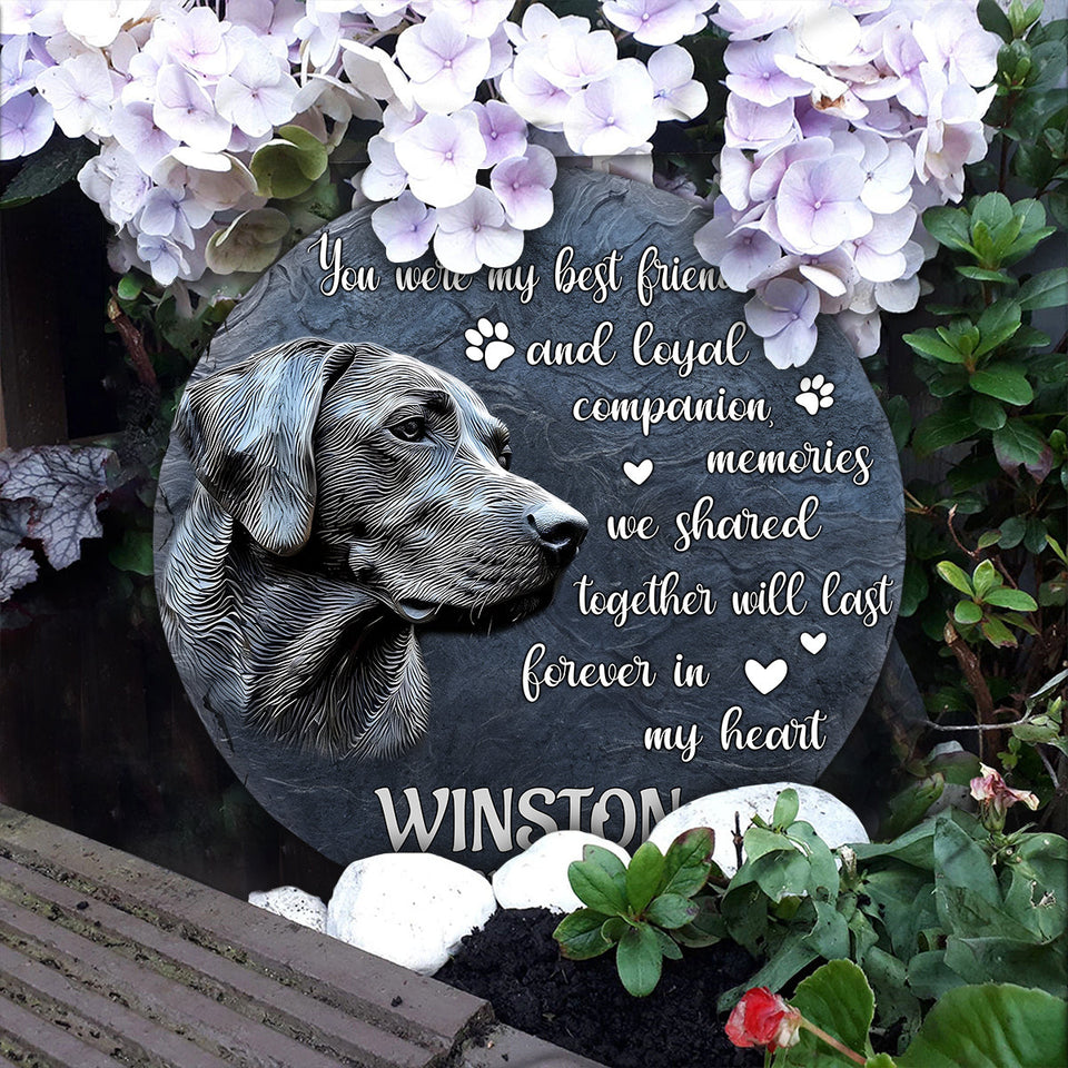 You Were My Best Friend And Loyal Companion - Personalized Dog Round Shaped Stone