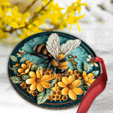 Bee And Honeycomb - Personalized Bee Ornament
