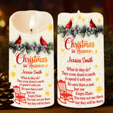 Christmas In Heaven - Personalized Memorial Flameless Candle