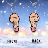Couple Perfect Match - Personalized Couple Keychain