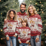 Oh What Fun It Is To Ride - Personalized Couple Ugly Sweater