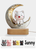 Cute Cats - Personalized Cat Shaped Plaque Light Base