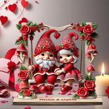 Lovely Gnome Couple - Personalized Couple 1 Layered Big Freestanding