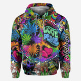 Love Peace - Personalized Hippie All Over Shirt