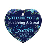 Teacher Thank You For Being A Great Teacher Teacher - Heart Aluminium Ornament (Printed On Both Sides) 1122