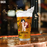 I Love You - Personalized Couple Beer Glass