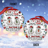 Ghost Friends Funny Christmas - Personalized Bestie Ornament