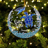Salty Soul - Personalized Turtle Transparent Ornament