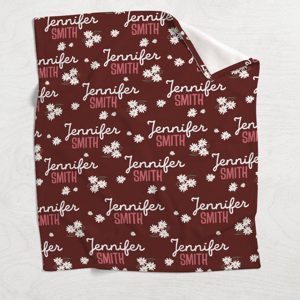 Daisy Custom Name - Personalized Mother Blanket