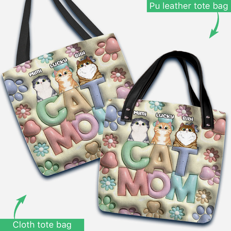 Cat Mom - Personalized Cat Tote Bag