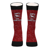 Lucky Fishing Socks - Gift for dad, uncle, aunt, grandma, grandpa, mom, son, daughter, brother, sister, granddaughter, grandson, husband, wife, boyfriend, girlfriend, friend, co-worker - Personalized Socks