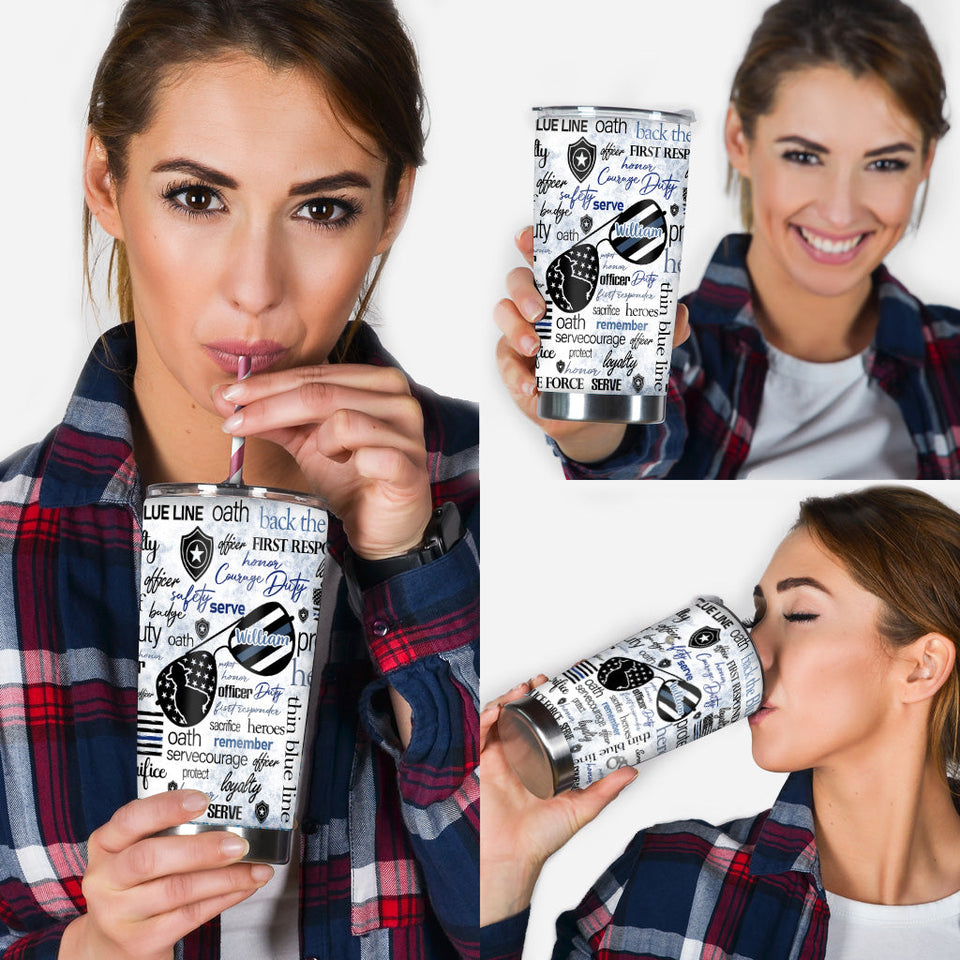 Police Officer - Personalized Police Officer Tumbler