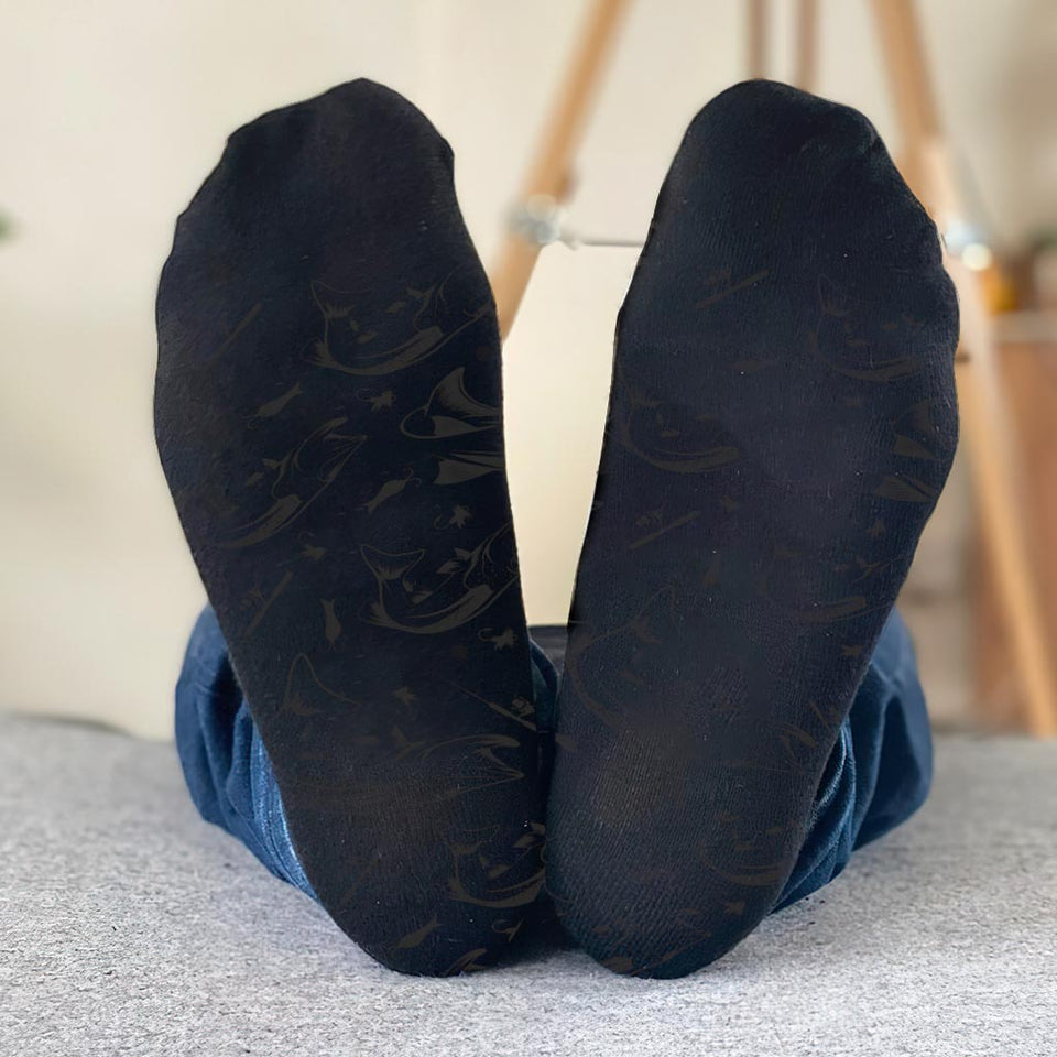 Lucky Fishing Socks - Gift for dad, uncle, aunt, grandma, grandpa, mom, son, daughter, brother, sister, granddaughter, grandson, husband, wife, boyfriend, girlfriend, friend, co-worker - Personalized Socks