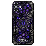 Gothic Pentacle Witchy Vibe - Personalized Witch Leather Phone Case