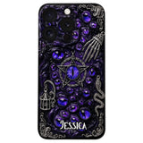 Gothic Pentacle Witchy Vibe - Personalized Witch Leather Phone Case