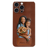 I Love You - Personalized Mother 3D Embossed Leather Phone Case
