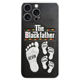 The Blackfather - Personalized Father 3D Embossed Leather Phone Case