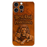 Papa Lion - Personalized Father 3D Embossed Leather Phone Case