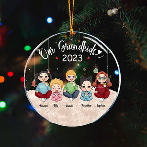 My Grandkids - Personalized Grandma Transparent Ornament