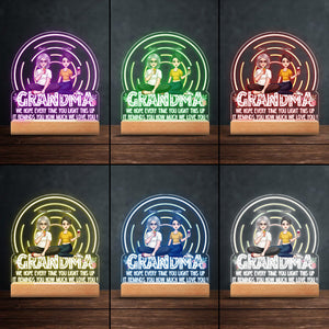 We Hope Every Time You Light - Gift for mom, grandma - Personalized Shaped Plaque Light Base