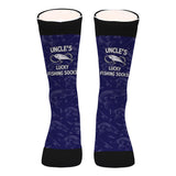 Lucky Fishing Socks - Gift for dad, uncle, aunt, grandma, grandpa, mom, son, daughter, brother, sister, granddaughter, grandson, husband, wife, boyfriend, girlfriend, friend, co-worker - Personalized Socks