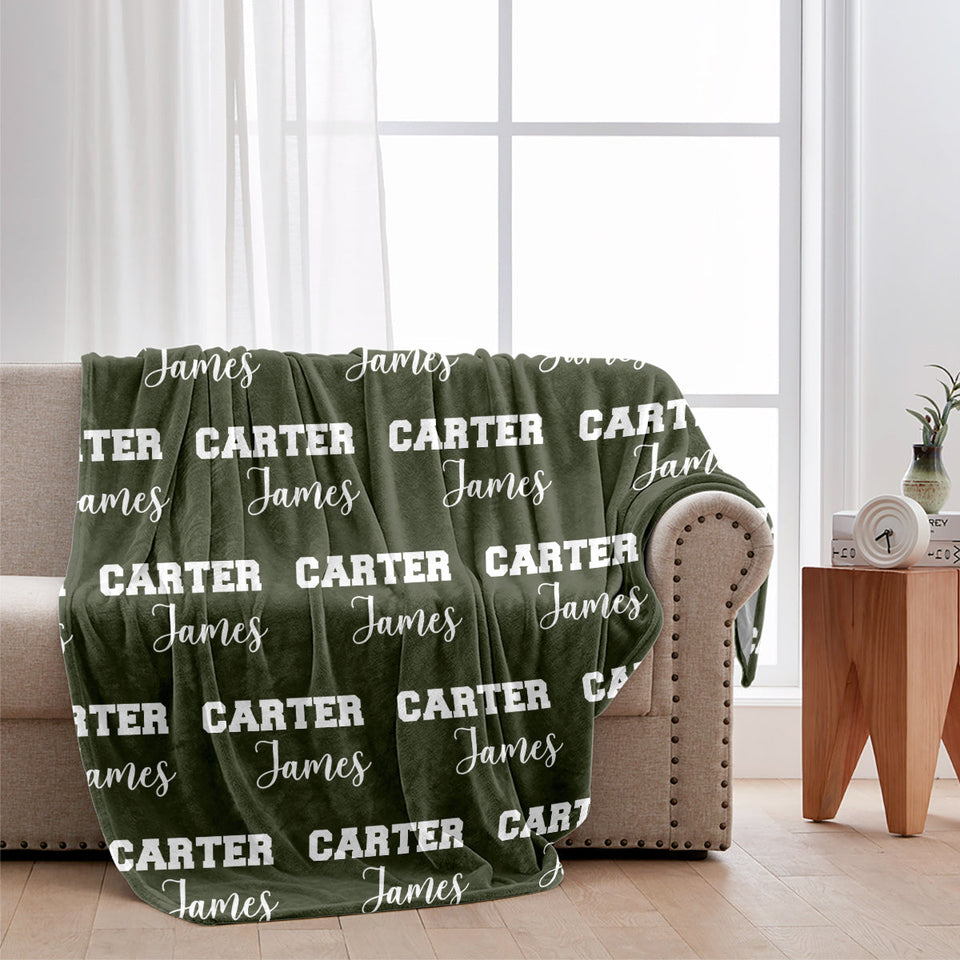 Custom Name Pattern - Personalized Kid Blanket
