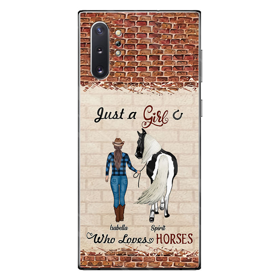 Just A Girl Who Loves Horses - Personalized Horse Phone Case