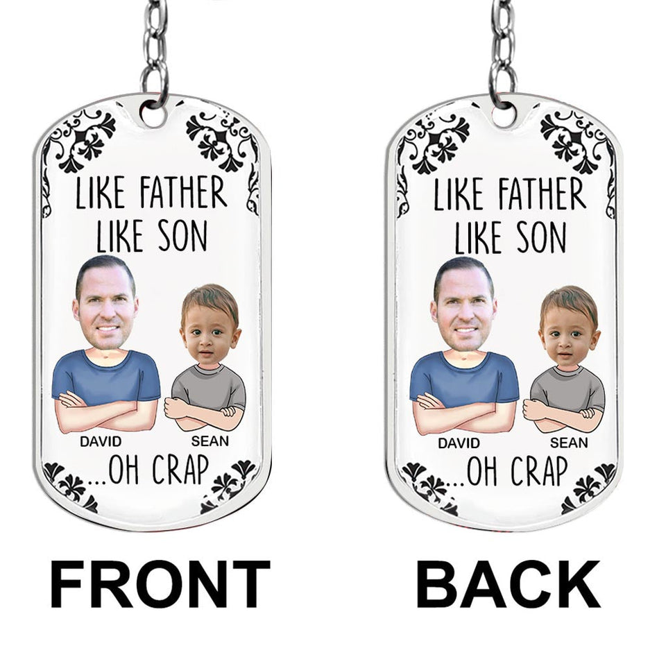 Like Father Like Daughter - Personalized Father Stainless Steel Keychain